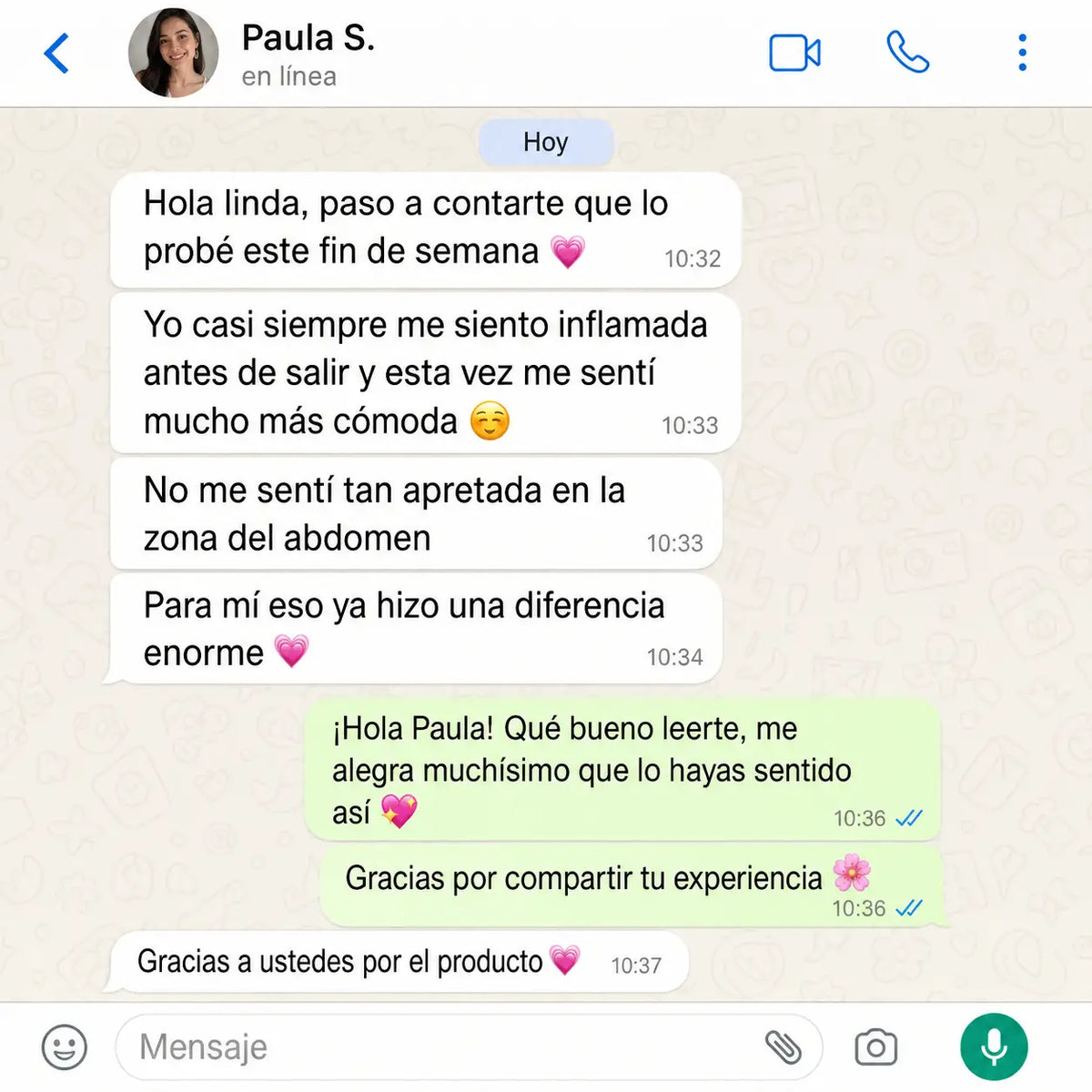 Experiencia de cliente con Desinflamax