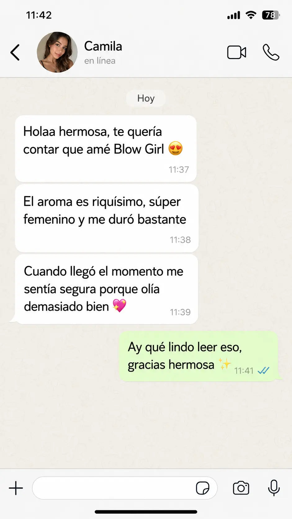 Experiencia de una clienta con Blow Girl