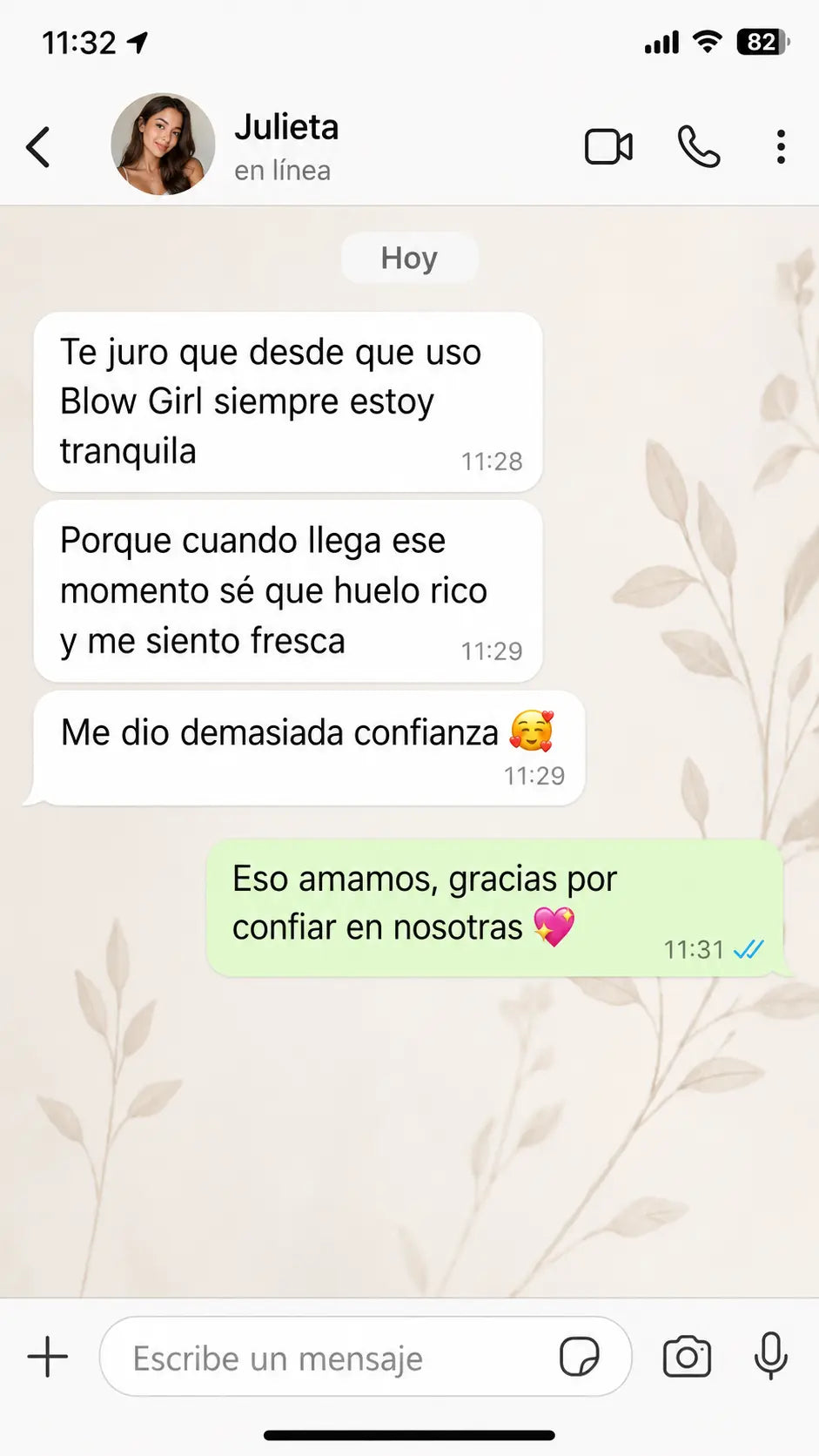Experiencia de una clienta con Blow Girl
