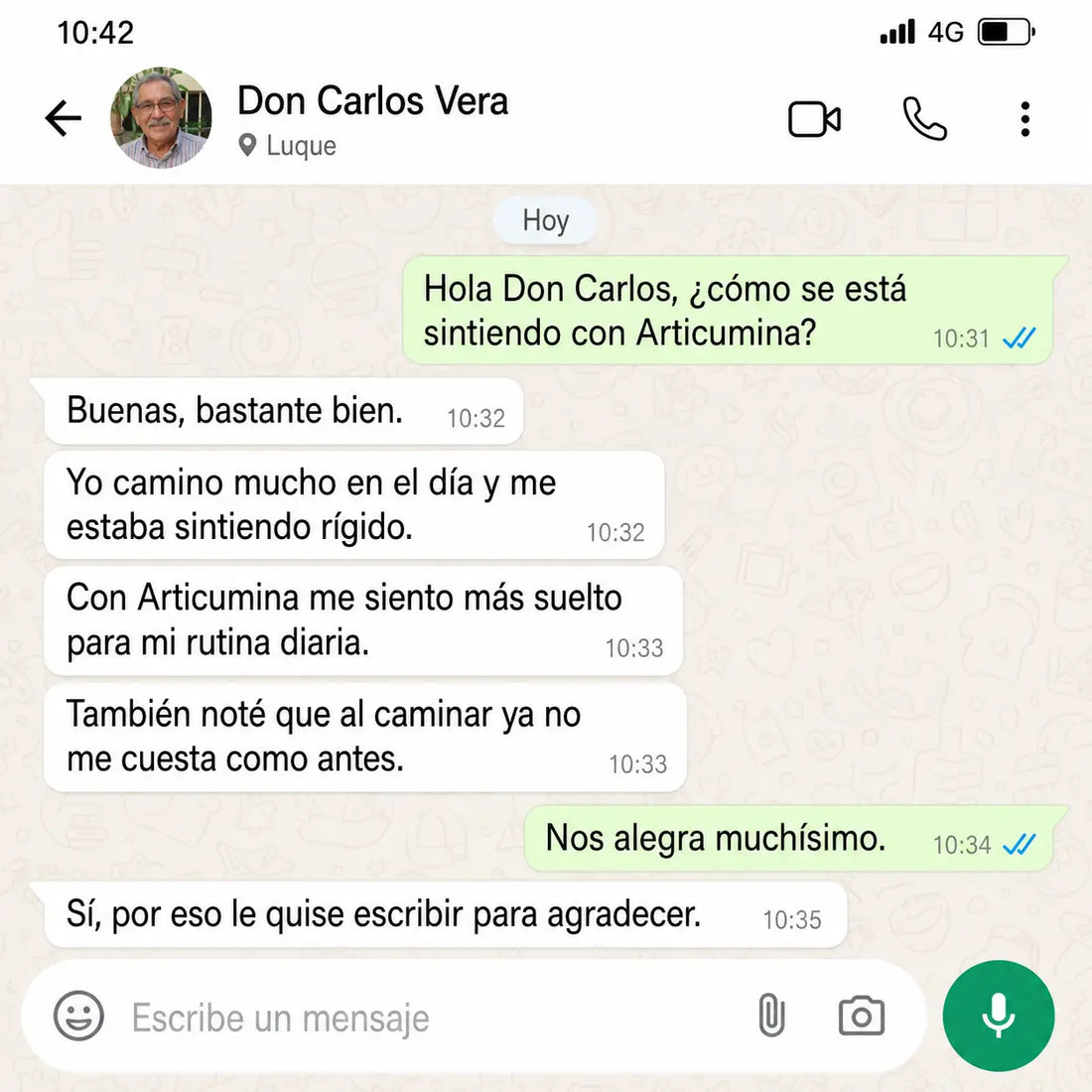 Experiencia de un cliente con Articumina