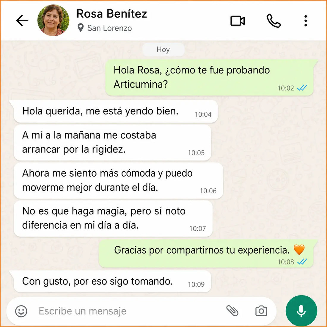 Experiencia de un cliente con Articumina