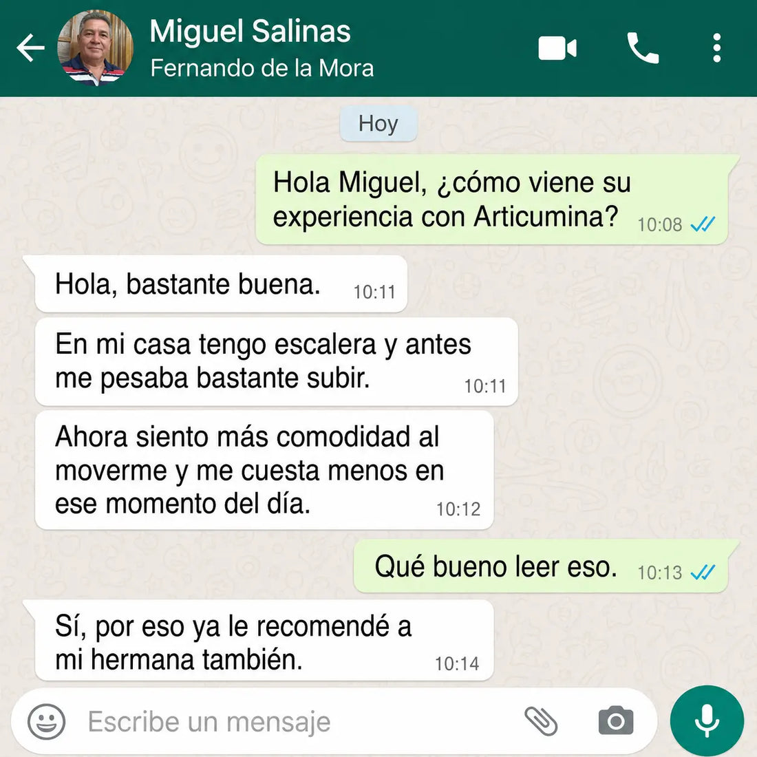 Experiencia de un cliente con Articumina