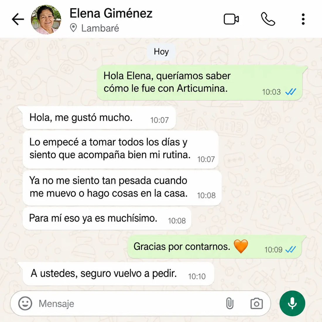 Experiencia de un cliente con Articumina