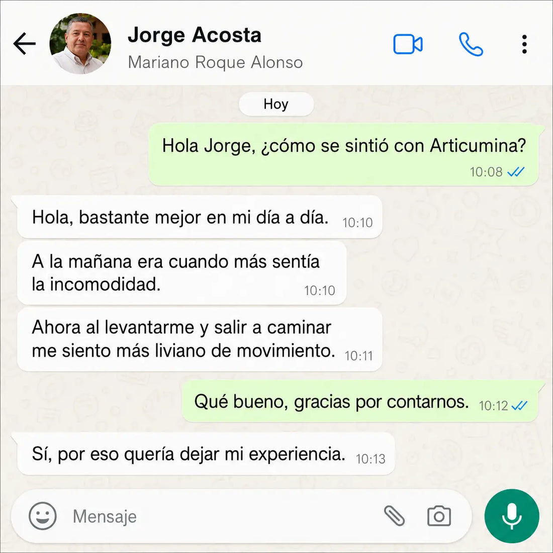 Experiencia de un cliente con Articumina