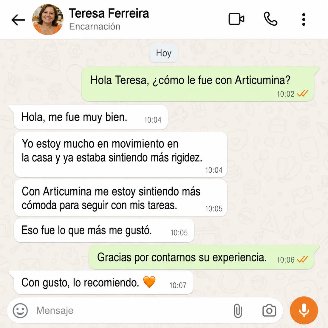 Experiencia de un cliente con Articumina