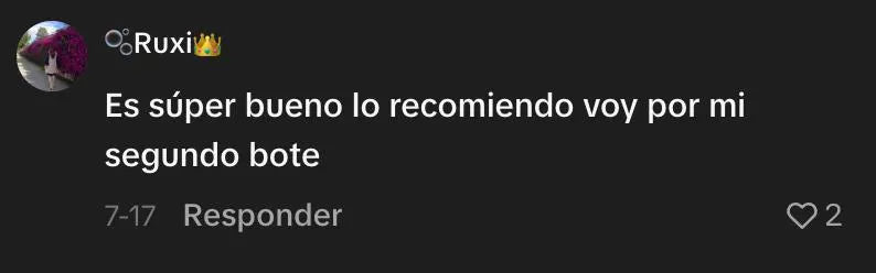 Comentario compartido por TikTok