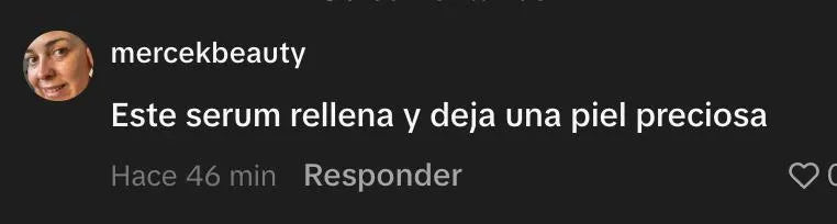 Comentario compartido por TikTok