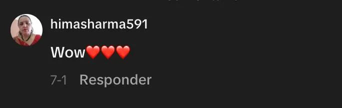 Comentario compartido por TikTok